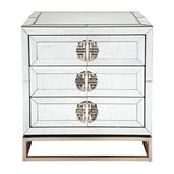 Rochester material:Mirrored Bedside Table