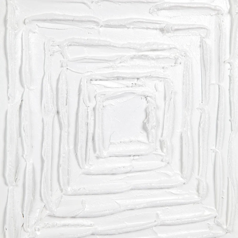 White Vortex Oil On Canvas Painting - Large