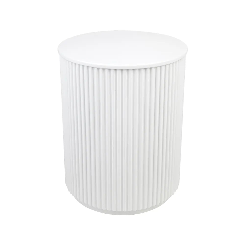 Nomad Round Side Table - White