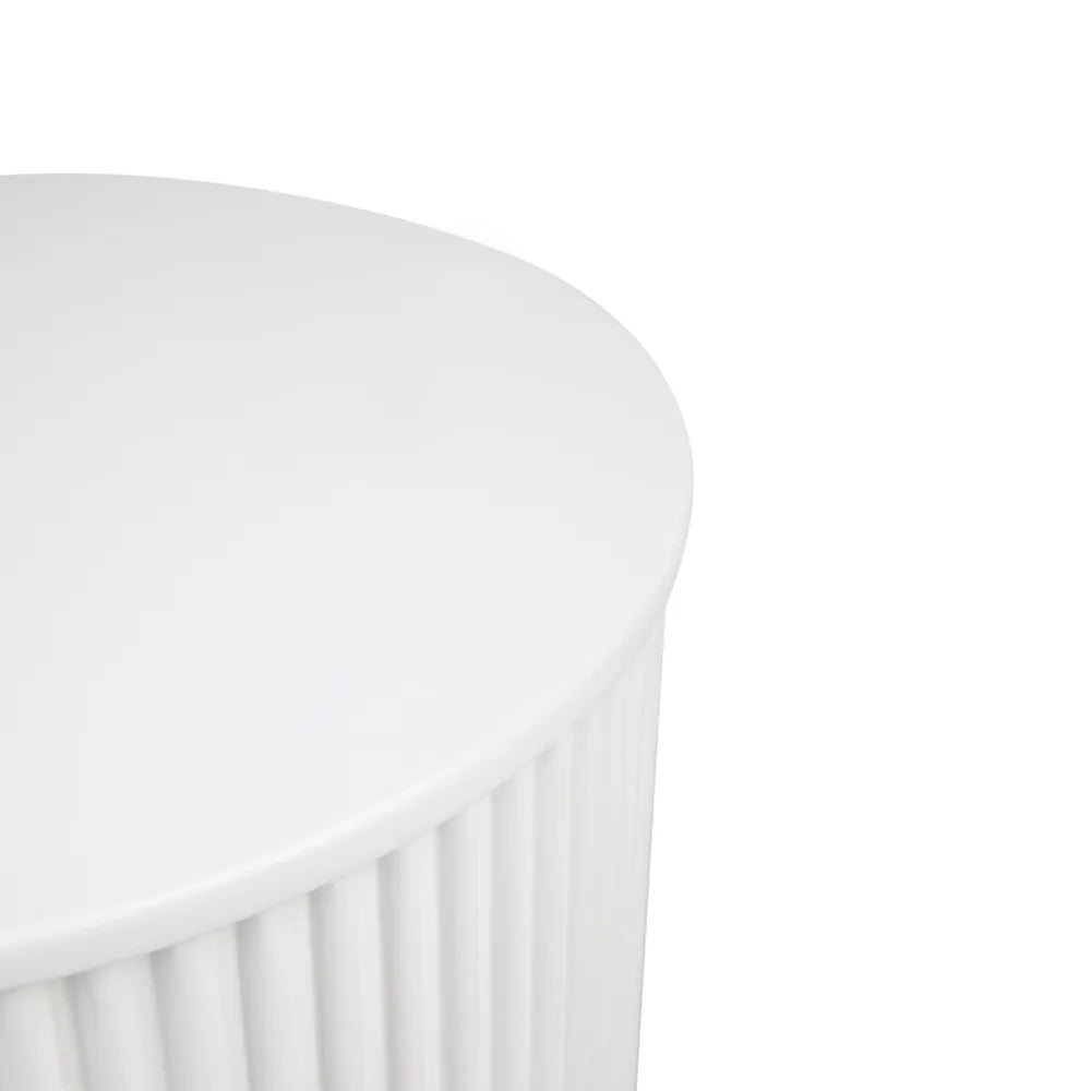 Nomad Round Side Table - White