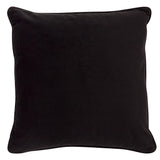 Serene Square Feather Cushion - Leopard Chenille w Black Velvet