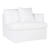 Birkshire Slip Cover Right Arm Facing Seat  - White Linen