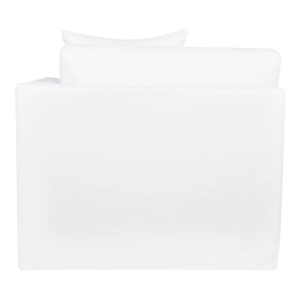 Birkshire Slip Cover Right Arm Facing Seat  - White Linen