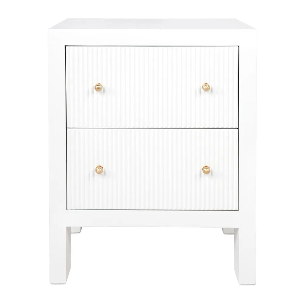Ariana Bedside Table - Small White