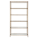 Heston Shelving Unit - Brass