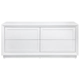 Balmain 4 Drawer Oak Chest - White