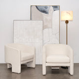 Kylie Arm Chair - White Boucle