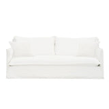Cove 3 Seater Slip Cover Sofa - White Linen