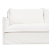 Cove 3 Seater Slip Cover Sofa - White Linen