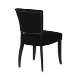 Noah Dining Chair Set of 2 - Black Cotton