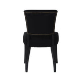 Noah Dining Chair Set of 2 - Black Cotton