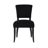 Noah Dining Chair Set of 2 - Black Cotton