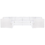 Birkshire Slip Cover Modular Sofa - White Linen Option 5
