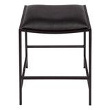 Kai Black Kitchen Stool - Black Vegan Leather