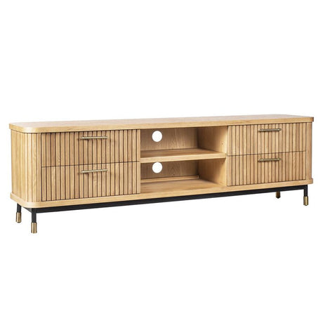 Sophia 200cm Oak Entertainment Unit - Natural