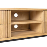 Sophia 200cm Oak Entertainment Unit - Natural