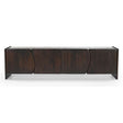 Edwin 200cm River Brown Marble Entertainment Unit - Dark Walnut