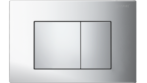 R&T Dual Flush Plate Large square Chrome