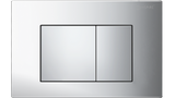 R&T Dual Flush Plate Large square Chrome