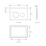 R&T Push Plate Round Black