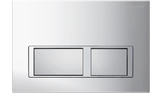 R&T Dual Flush Plate square Chrome