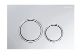 R&T Dual Flush Plate round chrome