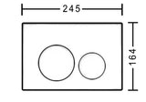 R&T Dual Flush Plate round chrome