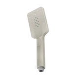 TARAN Shower Rail with Square Handheld Shower Piece - Brushed Nickel