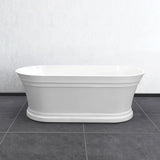 HAMPTON Freestanding Bathtub Gloss White Non-Overflow 1500mm