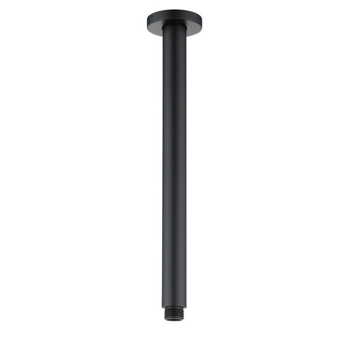 PAVIA Ceiling Shower Arm Round (300mm) - Matte Black