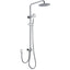 PAVIA Twin Shower On Rail Bottom Inlet Round (200mm) - Chrome