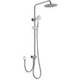 PAVIA Twin Shower On Rail Bottom Inlet Round (200mm) - Chrome