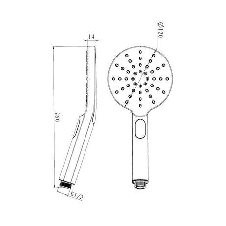 PAVIA Twin Shower On Rail Bottom Inlet Round (200mm) - Chrome