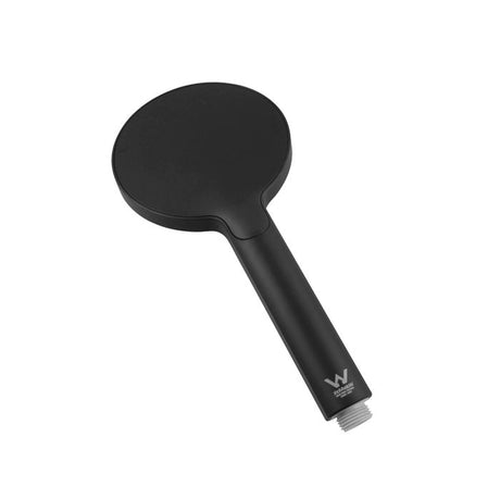 PAVIA Twin Shower On Rail Bottom Inlet Round (200mm) - Matte Black