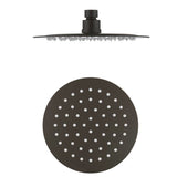 PAVIA Gun Metal Twin Shower On Rail Top Inlet Round (200mm)