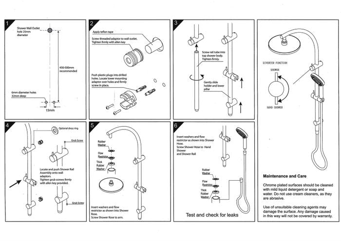 PAVIA Gun Metal Twin Shower On Rail Top Inlet Round (200mm)