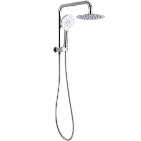 PAVIA Twin Shower Half Rail Top Inlet Round (200mm) - Chrome
