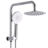 PAVIA Twin Shower Half Rail Top Inlet Round (200mm) - Chrome