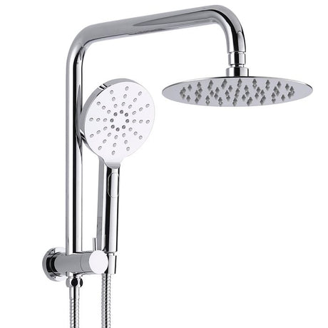PAVIA Twin Shower Half Rail Top Inlet Round (200mm) - Chrome