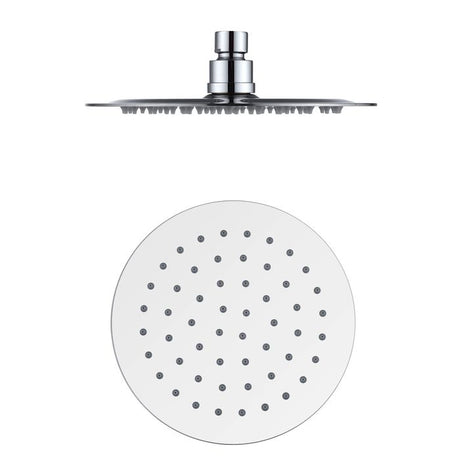 PAVIA Twin Shower Half Rail Top Inlet Round (200mm) - Chrome