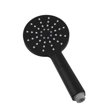 PAVIA Twin Shower Half Rail Top Inlet Round (200mm) - Matte Black