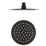 PAVIA Twin Shower Half Rail Top Inlet Round (200mm) - Brushed Gun Metal