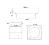 Smart Square Tile Waste (114 x 114mm) - Matte Black