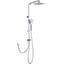 TARAN Twin Shower On Rail Bottom Inlet Square (200mm) - Chrome