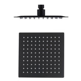 TARAN Twin Shower On Rail Bottom Inlet Square (200mm) - Matte Black