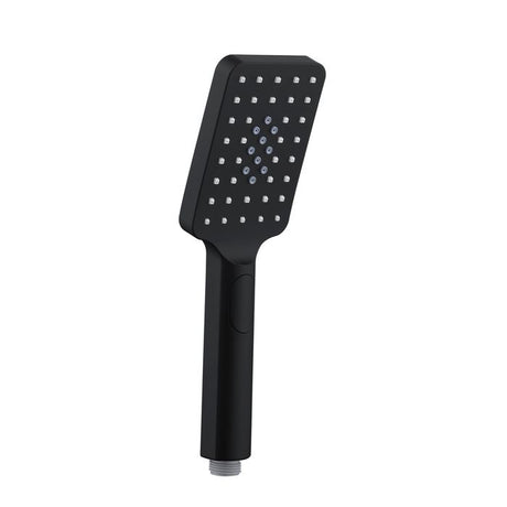 TARAN Twin Shower On Rail Bottom Inlet Square (200mm) - Matte Black