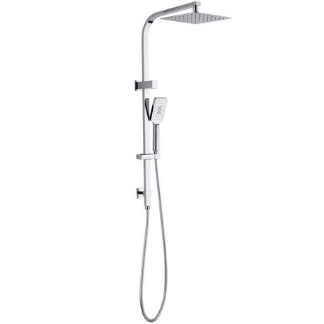 TARAN Twin Shower On Rail Top Inlet Square (250mm) - Chrome