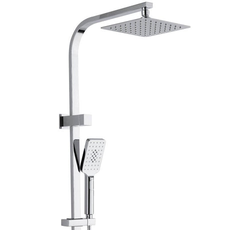 TARAN Twin Shower On Rail Top Inlet Square (250mm) - Chrome