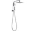 TARAN Twin Shower Half Rail Top Inlet Square (200mm) - Chrome