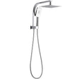 TARAN Twin Shower Half Rail Top Inlet Square (200mm) - Chrome